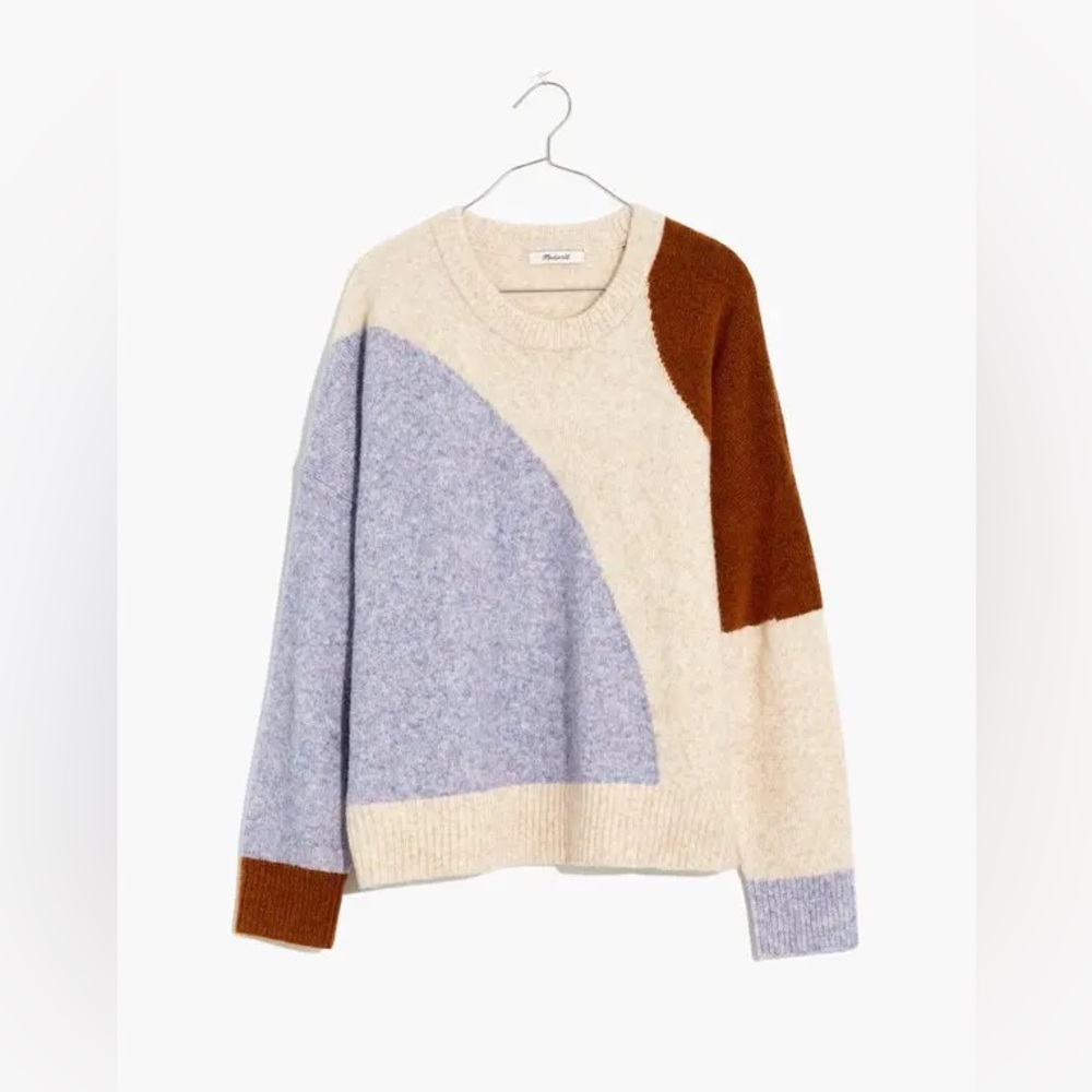 Madewell Cedarbrook Pullover Sweater in the colorway 'Heather Frosted Sage'